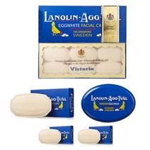 Victoria 오리지널 스웨덴 에그팩 라놀린 앤 로즈워터 50g x 7p + 15g x 2p + 케이스, 1세트