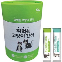 씨엔앨라이프 짜먹는 고양이 간식 15g, 닭고기 30p + 연어 30p, 1세트