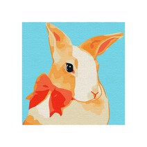 플레이어바웃 DIY 명화 그리기 세트 20 x 20 cm, 리본 토끼