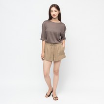 캐럿 여성용 린넨 드로우스트링 반바지