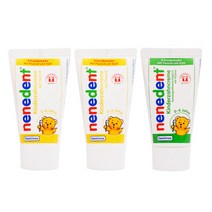 네네덴트 어린이불소치약 멘톨프리 딸기향 50ml x 2p + 사과향 50ml, 1세트