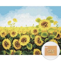 아트조이 DIY 명화그리기 가로형 50 x 40cm, 해바라기 밭