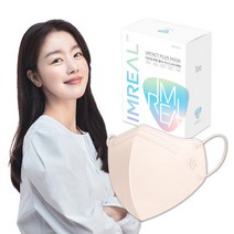 아임리얼 언택트 플러스 마스크 새부리형 소형, 베이비핑크, 1개, 30개입