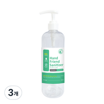 핸드프렌드 세니타이저 겔타입 손소독제, 500ml, 3개