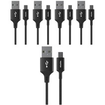 요이치 액트 A to 5핀 고속충전 케이블 150cm, 블랙, 5개