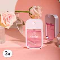 맥시멀라이프 x 새잎 휴대용 손소독제 스프레이 선물용 로즈, 40ml, 3개