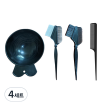 에이브 셀프 염색 키트 염색볼 + 염색빗 2종 + 꼬리빗 세트, 혼합색상, 4세트