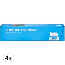 EZn이지엔 슬라이드 커팅 와이드형 위생랩 30cm x 200m, 4개