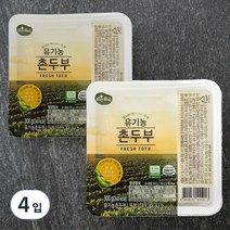 맑은물에 유기농 인증 촌두부, 300g, 4입