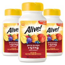 얼라이브 원스데일리 멀티 비타민 + 밀크씨슬 42.8g, 60정, 3개