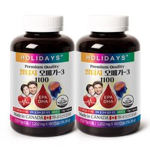 홀리데이즈 rTG 오메가3 1100, 180정, 2개