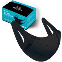 마스크프로 귀가 편안한 일회용 3D 마스크 새부리형 대형, 50개입, 1개, 블랙