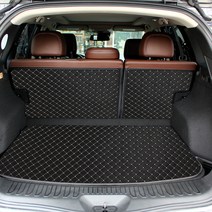 지엠지모터스 차량용 퀼팅 3D 트렁크 카매트 뒷열 커버 풀셋트, QM6(2023~LPG전용), 블랙