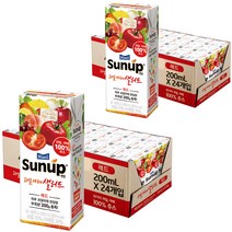 매일유업 썬업 과일 야채 샐러드 레드 주스, 200ml, 48팩