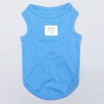도기스타 강아지 대형 중형 소형 여름 조끼 옷, 블루
