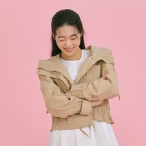 미쏘 여성용 후드 하이넥 바스락 점퍼