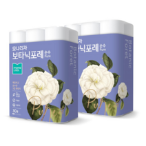모나리자 보타닉포레 순수 천연펄프 3겹 롤화장지 27 m, 30롤, 2개