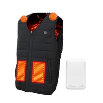 대한몰 남성용 볼케인 USB 열선 방한 발열조끼 + 보조배터리 10000mAh