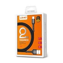 소소마켓 커넥터보강구조 폰충전선 아이폰 고속충전 케이블, 2m, 1개, 블랙