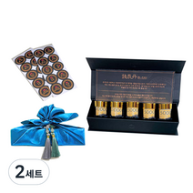 러블리팜 돈진단 한약 용돈박스 5구 + 보자기 + 태슬장식 2p + 설명서 + 원형스티커 풀세트, 청색(보자기), 랜덤발송(태슬장식), 2세트