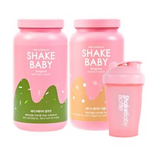 쉐이크베이비 다이어트쉐이크 말차맛 750g + 곡물맛 751g + 전용보틀, 1세트, 말차맛750g+곡물맛750g+전용보틀