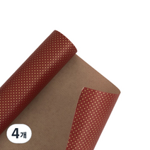 티나피크닉 선물포장지 땡땡이롤 10m, 빨강색, 4개