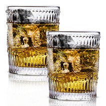 블루선 북유럽풍 엔틱 유리컵 300ml, 2개