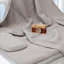 화모베이비 순면 3중직 거즈 이불 S, 그레이