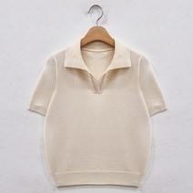 뜨개진 여성용 라이즌 카라넥 니트