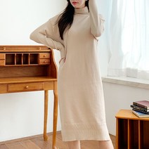 잘빠진 니트 목폴라 원피스