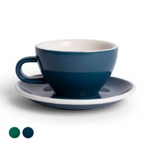 ACME&CO 카페 라떼잔 280ml + 받침 세트, 네이비, 1세트