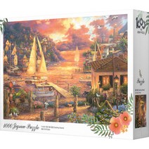 토이앤퍼즐 노을진 항구 마을 직소퍼즐 TP10-1007, 1000피스, 혼합색상