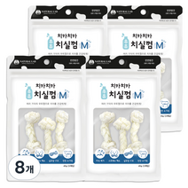 굿데이 치카치카 우유 강아지 치실껌 M 45g, 우유맛, 8개