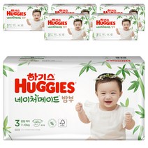 2021 신형 하기스 네이처메이드 밤부 밴드형 기저귀 여아용 중형 3단계 (7~10kg), 288매