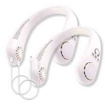 에어서핑 목에착 넥밴드 선풍기 2p + USB 충전포트 2p, 화이트, Y-NF9