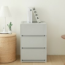 코멧 3단 모던 서랍장, 그레이