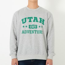 시티파이 남성용 특양면 릴렉스 핏 그래픽 맨투맨 스웨트셔츠 utah