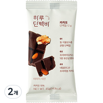 프로틴방앗간 카카오 하루 단백바, 45g, 2개