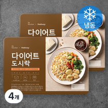 프레시지 닥터키친 다이어트 도시락 두부야채동그랑땡과 갈릭야채볶음밥 (냉동), 210g, 4개