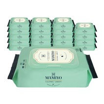 마미요 네이처 그린 유아물티슈 캡형, 100매, 20팩