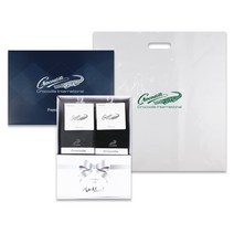 크로커다일 남성용 비즈니스 자수 선물 세트 도트 패턴 장목 양말 10족 CD4SK1004 + 쇼핑백