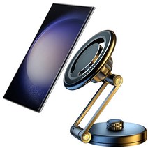 KDNC 차량용 맥세이프 회전 접이식 휴대폰 거치대, 블랙, 1개