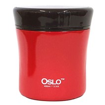 오슬로 스텐 304 펄 푸드자 죽통, 레드, 400ml