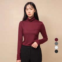 캐럿 여성 터틀넥 티