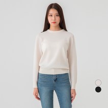 캐럿 여성용 SFM 100%울 크루넥 스웨터