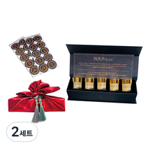 러블리팜 돈진단 한약 용돈박스 5구 + 보자기 + 태슬장식 2p + 설명서 + 원형스티커 풀세트, 적색(보자기), 랜덤발송(태슬장식), 2세트