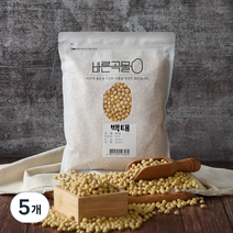 바른곡물 국산 백태, 800g, 5개