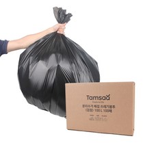 코멧 배접 쓰레기 비닐봉투, 블랙(90x110cm), 100L, 100매