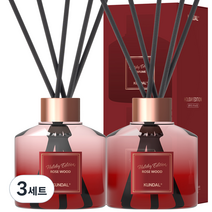 쿤달 퍼퓸 디퓨저 홀리데이 에디션 200ml 2개 + 섬유스틱 14개, 로즈우드, 3세트