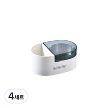 크로닉401 뚜껑 부착형 벽걸이 재떨이 + 스티커, 화이트 + 블루, 4세트